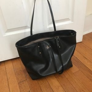 Coach City Zip Tote in Black Leather